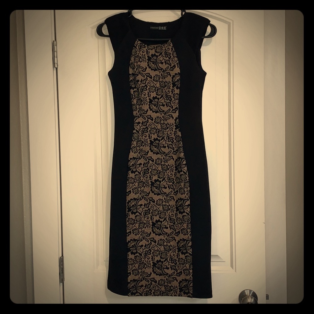 Black and Tan cocktail dress